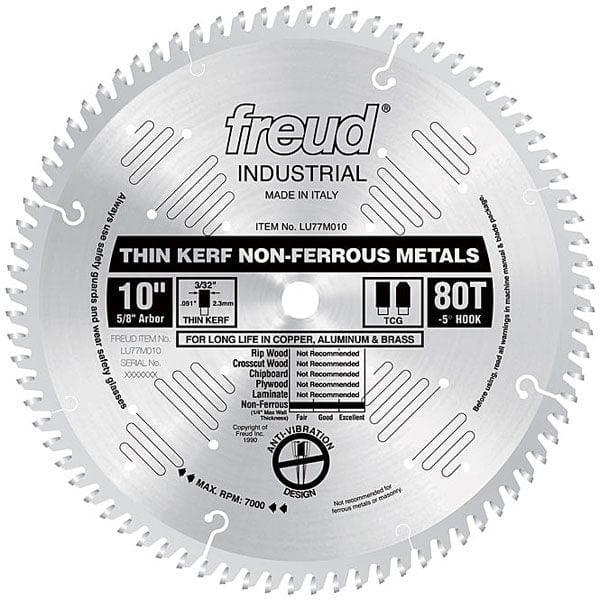 LU77M010 Industrial Non-Ferrous/Alumimum  Blade, 10" D 5/8" Arbor 80T